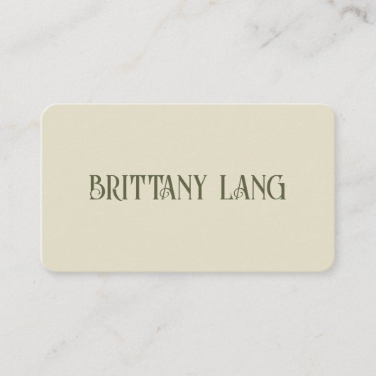 Farbige Vintage Platzkarte (Vorderseite)