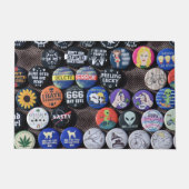 Farbige Vintage Retro-Abzeichen-Sammlung Fußmatte (Vorderseite)