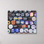 Farbige Vintage Retro-Abzeichen-Sammlung Leinwanddruck (Vorderseite)