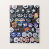 Farbige Vintage Retro-Abzeichen-Sammlung Puzzle (Vertikal)