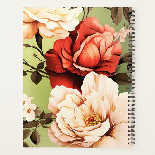 Farbige Vintage Rose Planer (Rückseite)