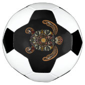 Farbige Vintage Schildkrötendesign-Schiebe Fußball (Gedreht)