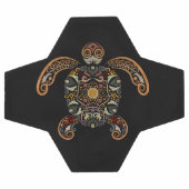 Farbige Vintage Schildkrötendesign-Schiebe Fußball (Flach)