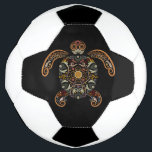 Farbige Vintage Schildkrötendesign-Schiebe Fußball<br><div class="desc">Farbige Vintage Schildkrötenkonstruktion</div>