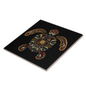 Farbige Vintage Schildkrötenkonstruktion Fliese (Seite)