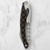 Farbige Vintage Schildkrötenkonstruktion Kellnermesser (Rückseite)