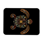 Farbige Vintage Schildkrötenkonstruktion Magnet (Horizontal)