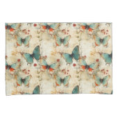 Farbige Vintage Schmetterlinge und Blume (3) Kissenbezug (Vorderseite-Rechts)
