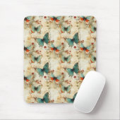 Farbige Vintage Schmetterlinge und Blume (3) Mousepad (Mit Mouse)