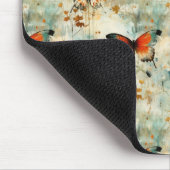 Farbige Vintage Schmetterlinge und Blume (4) Mousepad (Ecke)