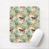 Farbige Vintage Schmetterlinge und Blume (4) Mousepad (Mit Mouse)