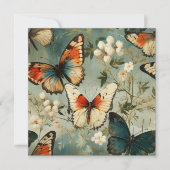 Farbige Vintage Schmetterlinge und Blume (5) (Vorderseite)