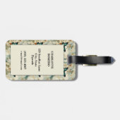 Farbige Vintage Schmetterlinge und Blume (6) Gepäckanhänger (Rückseite horizontal)