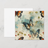 Farbige Vintage Schmetterlinge und Blume (7) (Vorne/Hinten)