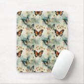 Farbige Vintage Schmetterlinge und Blume (7) Mousepad (Mit Mouse)