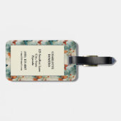 Farbige Vintage Schmetterlinge und Blume (9) Gepäckanhänger (Rückseite horizontal)