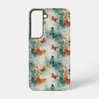Farbige Vintage Schmetterlinge und Blume (9)