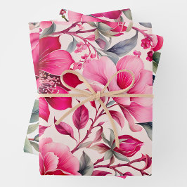 Farbige Vintage Stoffbekleidungsfolien Geschenkpapier Set