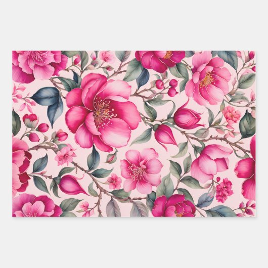 Farbige Vintage Stoffbekleidungsfolien Geschenkpapier Set (Vorderseite 3)