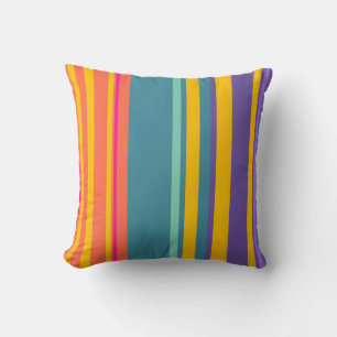 Farbige Vintage Streifen Art Design Kissen