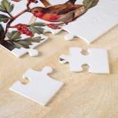Farbige Vintage-Vogel-Collage Puzzle (Seite)