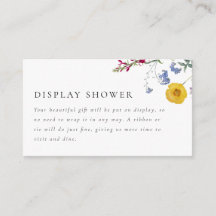 Farbige Vintage Wildblume-Display-Dusche