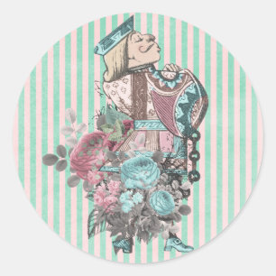 Farbige Vintage-Wonderland-Bube Runder Aufkleber