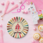 Farbige Vintage Zirkus-Personalisierte Party-Platt Pappteller (Party)
