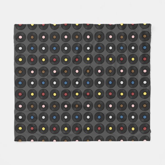 Farbige Vinyl Record Classic Fleecedecke (Vorderseite (Horizontal))