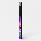 Farbige Violetten Blume Monogramm Case-Mate iPhone Hülle (Hinten/Links)