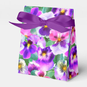 Farbige Violetten Pansy Blume Muster  Geschenkschachtel