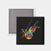 Farbige Violin Player String Instrument Musiker Magnet (Vorderseite/Rückseite)