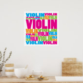 Farbige Violine Poster (Küche)