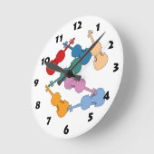 Farbige Violine Runde Wanduhr (Winkel)
