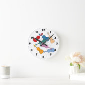Farbige Violine Runde Wanduhr (Zuhause)