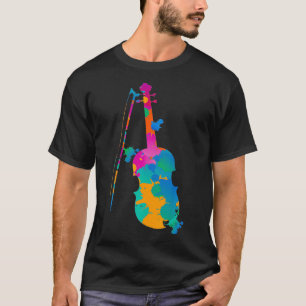Farbige Violine T-Shirt