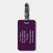 Farbige Violinenstange Gepäckanhänger (Rückseite vertikal)