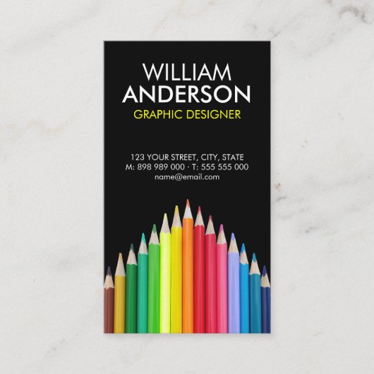 Farbige Visitenkarte (Vorderseite)