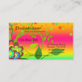 farbige Visitenkarte für den Grundschullehrer Terminkarte (Rückseite)