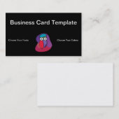 Farbige Visitenkarte mit dem Eule-Logo (Vorne/Hinten)