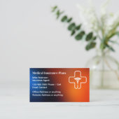Farbige Visitenkarten für die Krankenversicherung Visitenkarte (Stehend Vorderseite)