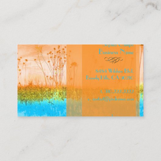 Farbige Visitenkarten-Vorlage Visitenkarte (Rückseite)