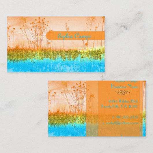 Farbige Visitenkarten-Vorlage Visitenkarte (Vorne/Hinten)