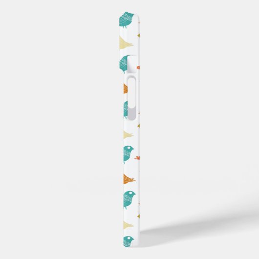 Farbige Vögel Abstraktes Retro-Muster Case-Mate iPhone Hülle (Rückseite / Links)