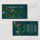 Farbige Vögel auf einer Zweigstellenkartenvorlage Visitenkarte (Vorne/Hinten)