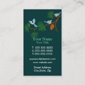 Farbige Vögel auf einer Zweigstellenkartenvorlage Visitenkarte (Rückseite)