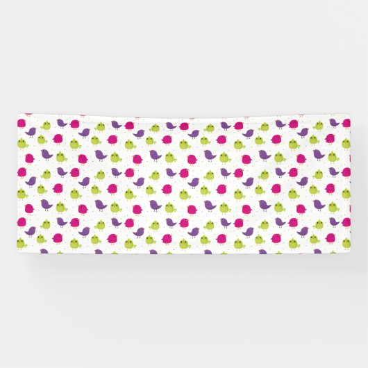 Farbige Vögel Banner (Horizontal)