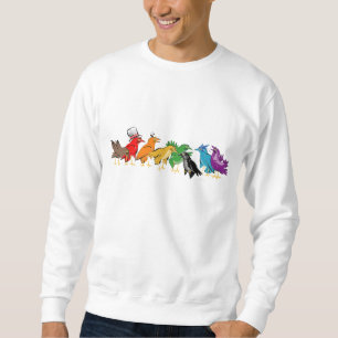 Farbige Vögel einer Feder Sweatshirt