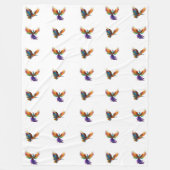 farbige Vögel Fleecedecke (Vorderseite)