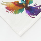 farbige Vögel Fleecedecke (Ecke)